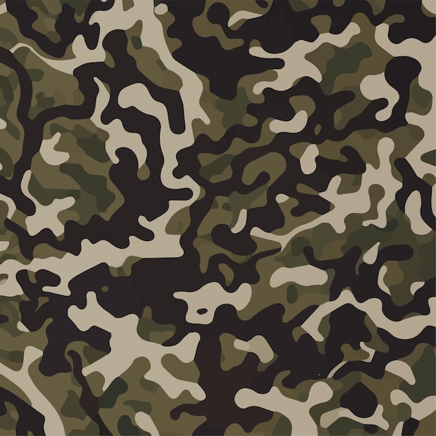 Nahtloses Tarnmuster Trendiger Tarnwiederholungsdruck Vektorillustration Khaki-Textur
