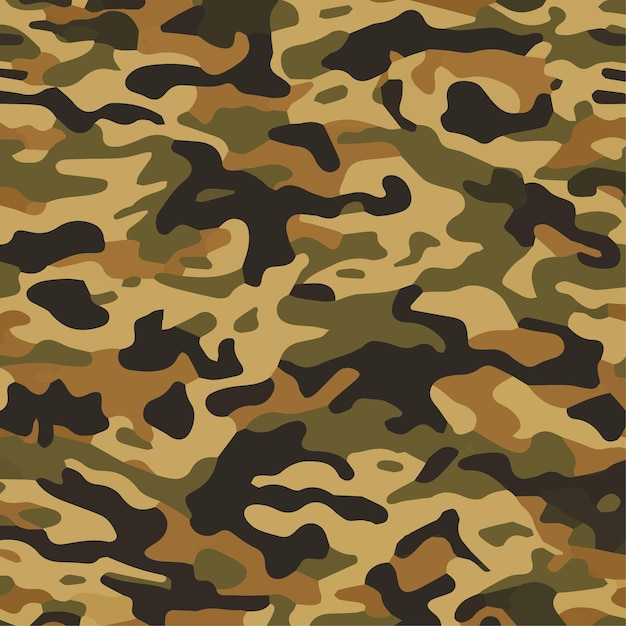 Nahtloses Tarnmuster Trendiger Tarnwiederholungsdruck Vektorillustration Khaki-Textur