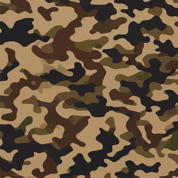 Nahtloses Tarnmuster Trendiger Tarnwiederholungsdruck Vektorillustration Khaki-Textur