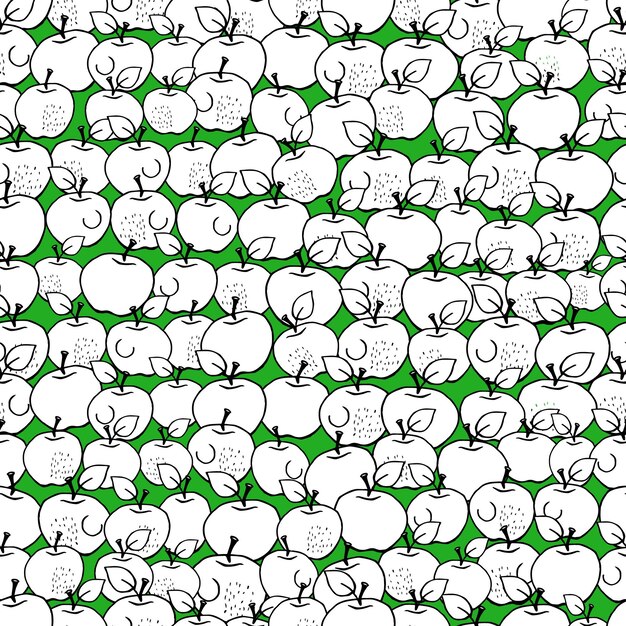 Nahtloses vektormuster mit äpfeln