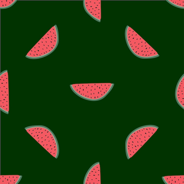 Nahtloses Vektormuster mit Wassermelonenscheiben Hintergrundtextur Hintergrund für Oberflächendesign wiederholen