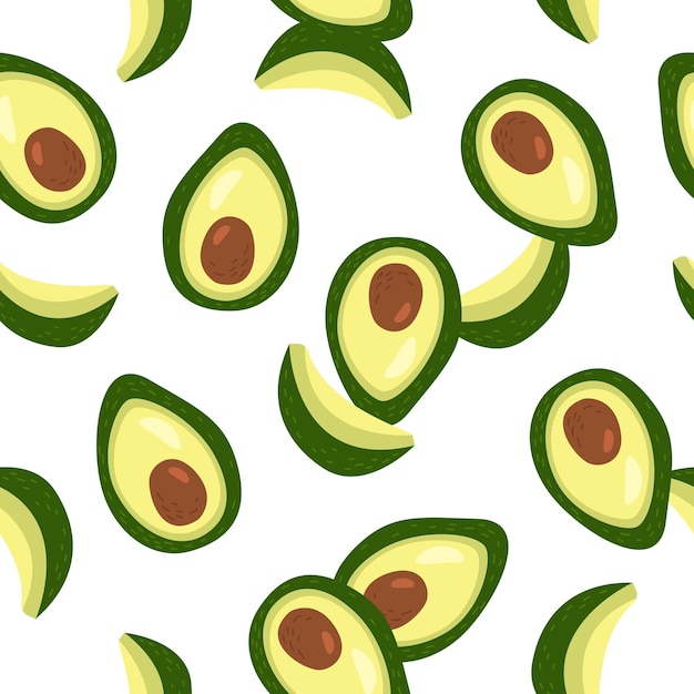 Nahtloses vektormuster von avocado