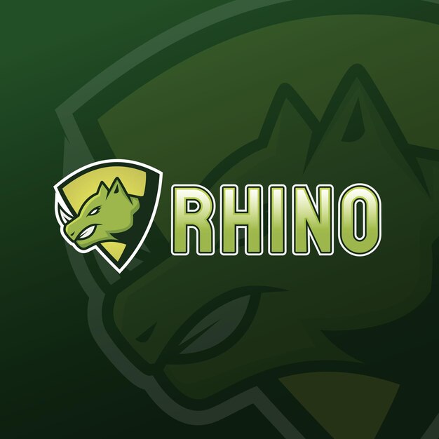 Nashorn-Maskottchen-Esport-Gaming-Logo