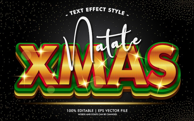 Natale xmas glamour gold text effekte stil