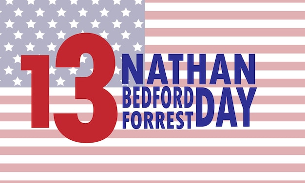 Vektor nathan bedford forrest day grußdesign