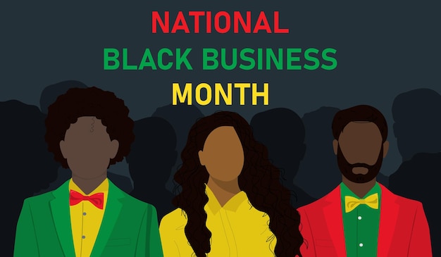 National black business month mit menschen