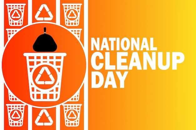 National cleanup day feiertagskonzept-vorlage für hintergrundbannerkartenplakat mit textaufschrift