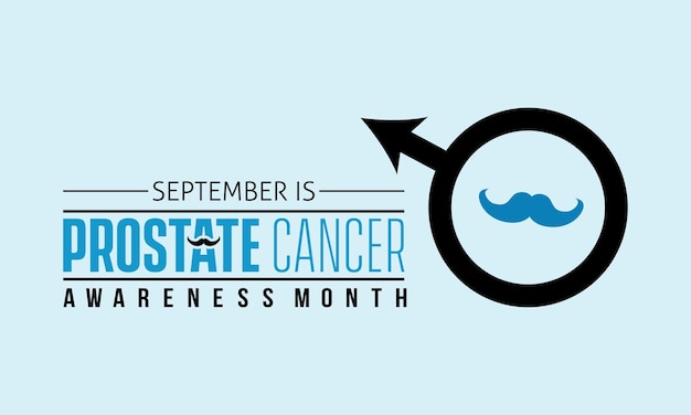 National Prostate Cancer Awareness Month Vector Banner Vorlage Gesundheitsversorgung Konzept der Unterstützung Behandlung Prävention Vektor Illustration Idee