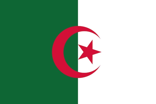 Vektor nationale flagge algeriens
