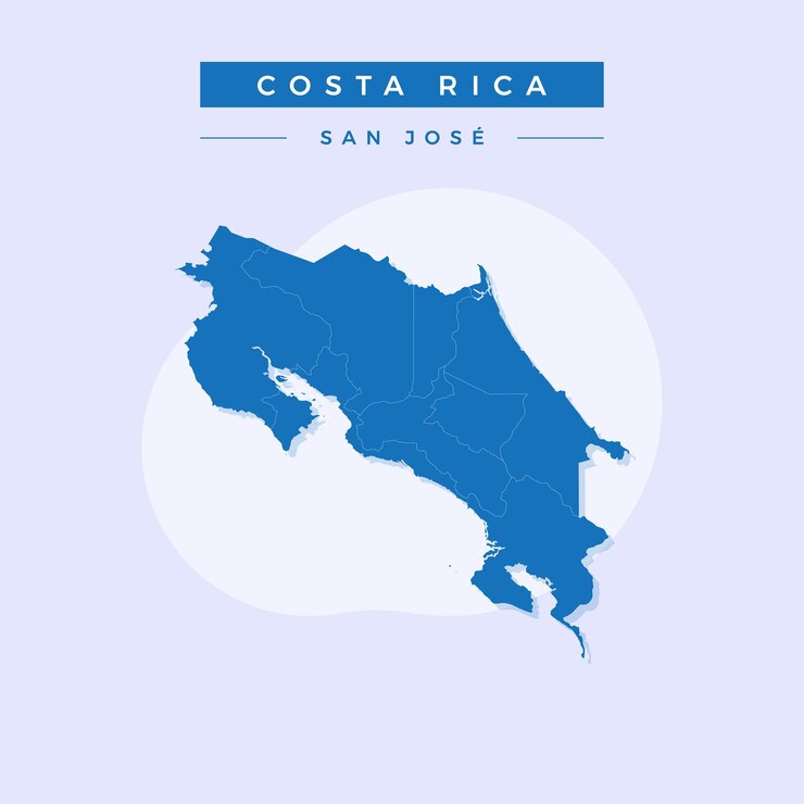 Nationale Karte von Costa Rica Costa Rica Karte Vektor Illustration Vektor der Costa Rica Karte