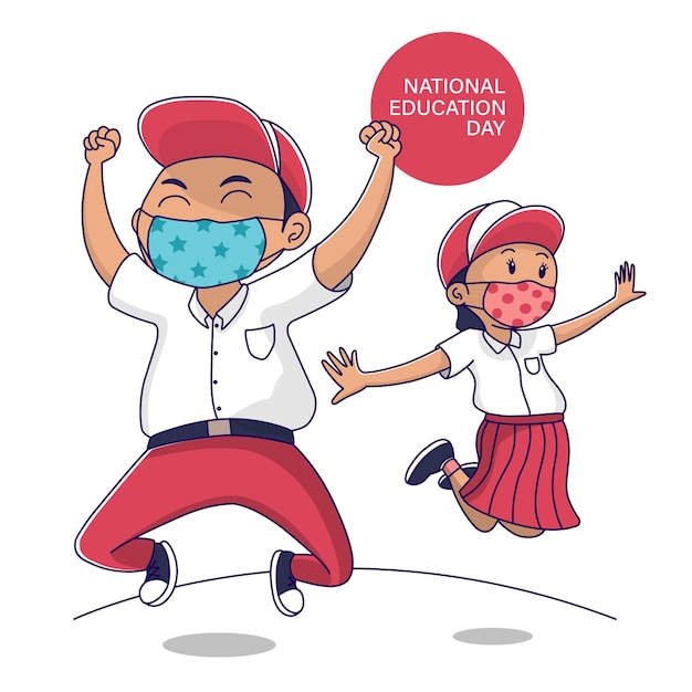 Nationaler bildungstag indonesien studentensprung