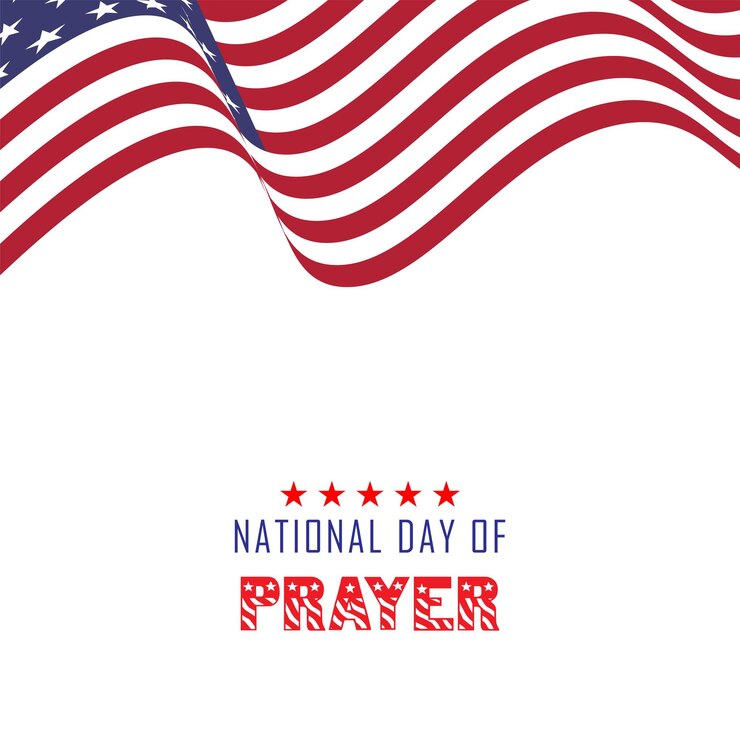 Vektor nationaler gebetstag mit usa-flaggendesignplakat.