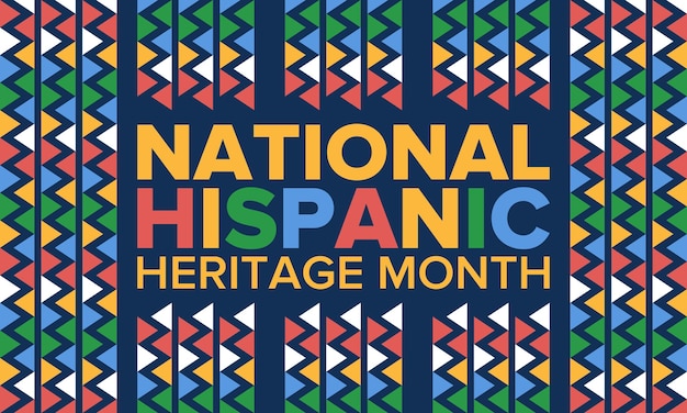 Vektor nationaler monat des hispanischen erbes im september und oktober kultur hispanischer und lateinamerikanischer amerikaner
