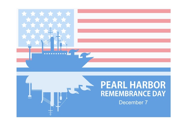 Nationaler pearl harbor-gedenktag. 7. dezember. urlaubskonzept. vorlage für hintergrund, banner,