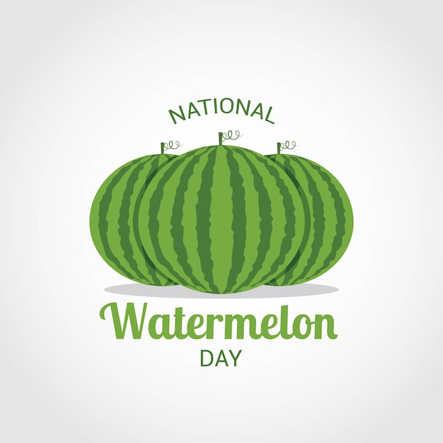 Vektor nationaler wassermelonentag