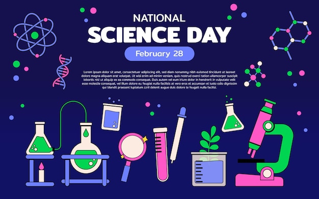 Nationaler Wissenschaftstag Banner Bildungswissenschaft Festival Hintergrund