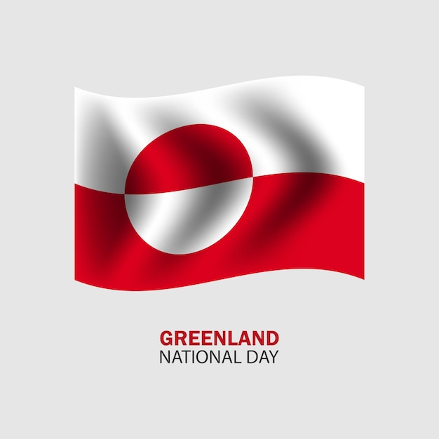Nationalfeiertag Grönlands, Vektorillustration.