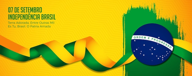 Nationalflagge brasilien unabhängigkeitstag feier illustration