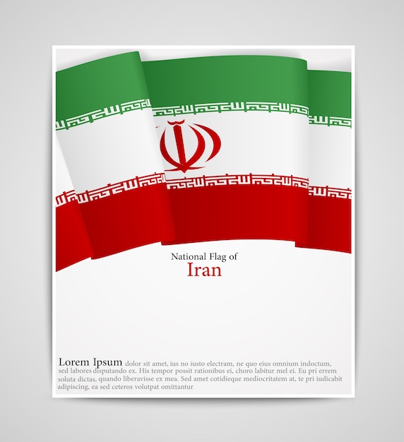 Nationalflagge broschüre des iran