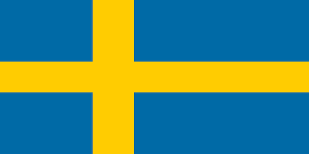 Vektor nationalflagge schwedens, die zur feier der schwedischen nationalfeiertage als vektorillustration verwendet werden kann