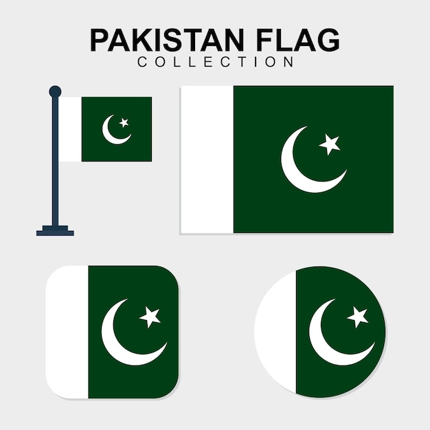 Nationalflagge von Pakistan Illustration