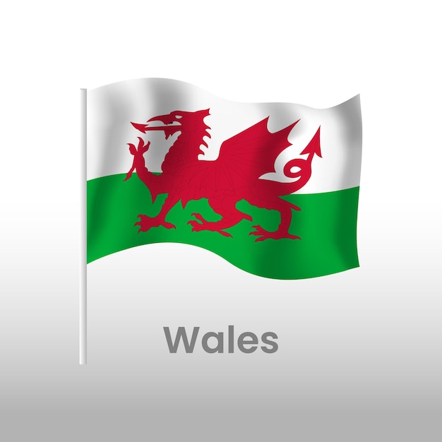 Nationalflagge von Wales