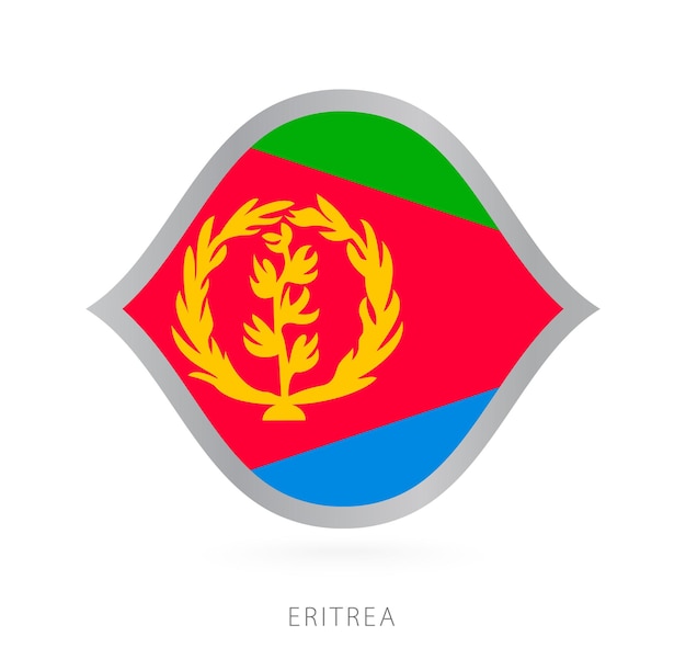 Nationalmannschaftsflagge von eritrea im stil für internationale basketballwettbewerbe