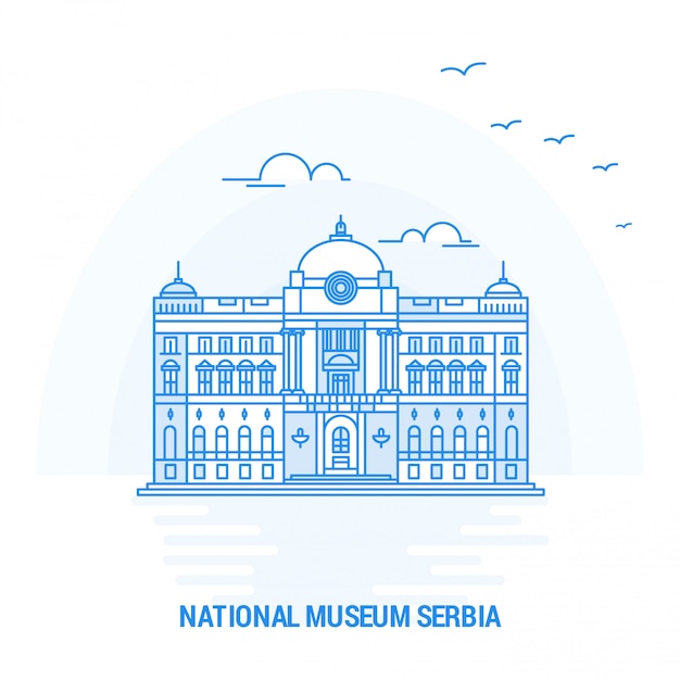 Nationalmuseum serbia blue landmark