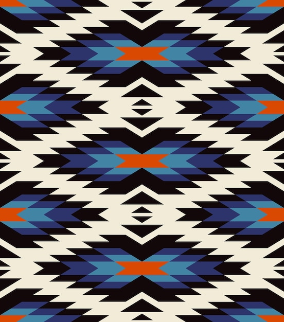 Native American Indian Ornament. Stammes nahtlose bunte geometrische ethnische Textur