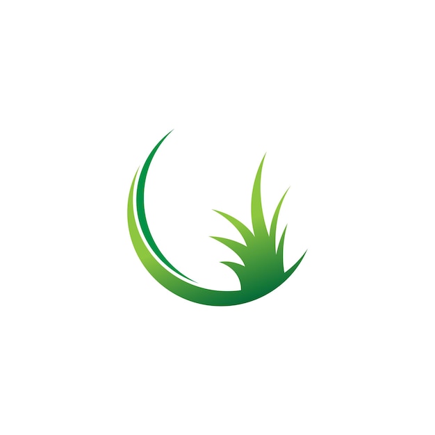 Natürliche gras-symbol-logo-design-vektor-vorlage