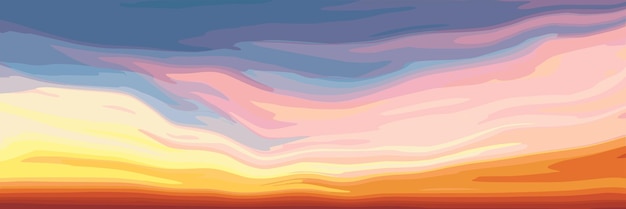 Natürliche Hintergrundillustration des Sonnenunterganghimmels