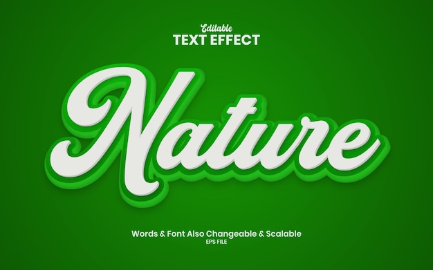 Natur betitelter 3D-Texteffekt
