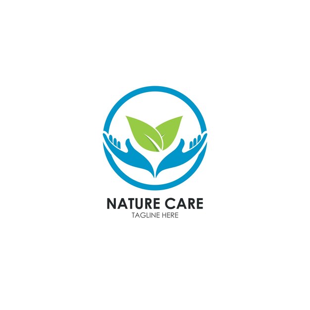 Natur-careback zur natur-logo-vektor-symbol-illustration