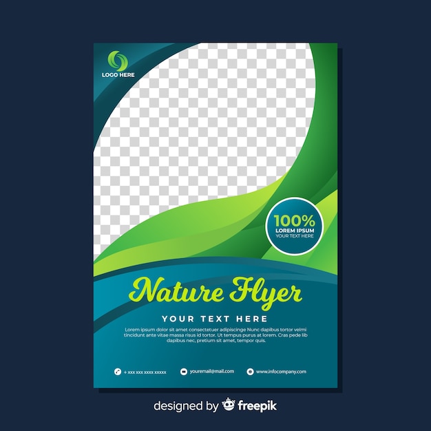 Natur-flyer-vorlage