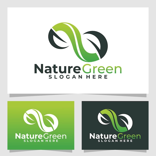 Vektor natur grüne logo-vektor-design-vorlage