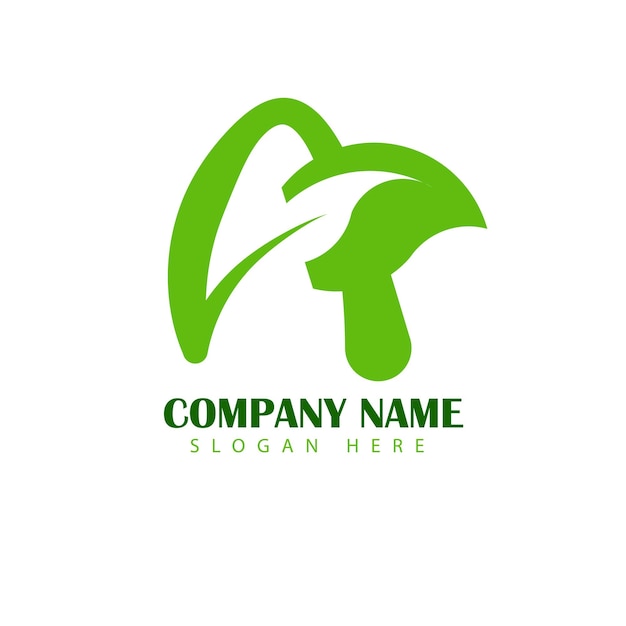 Natur Grüner Buchstabe A Logo