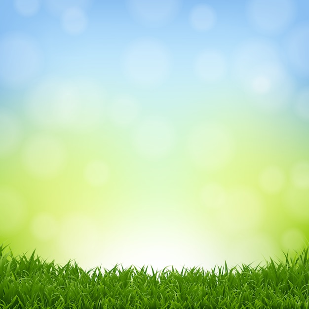 Natur-Hintergrund mit Gras-Rand