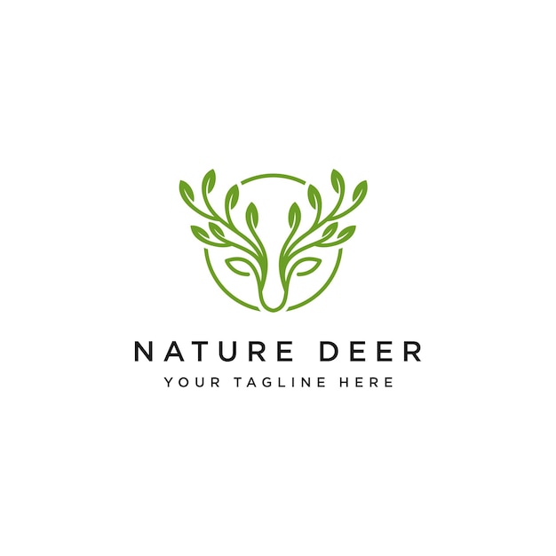 Natur-hirschblatt-logo-design