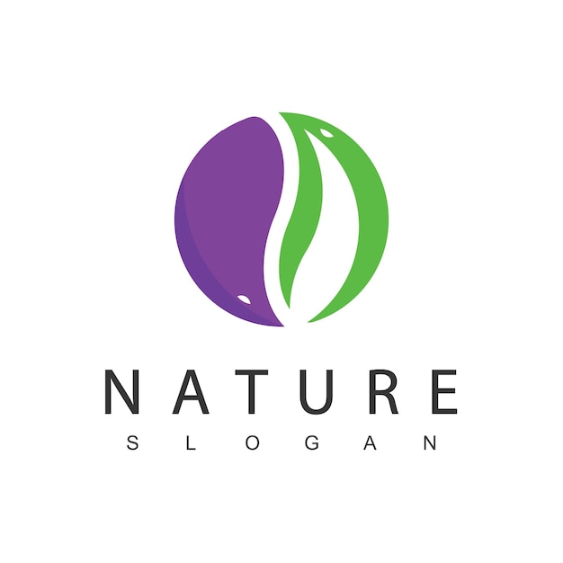 Natur-logo-design-vorlage beauty-konzept mit blatt-symbol für spa-hautpflege und kosmetik