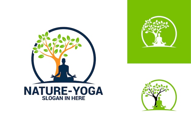 Natur Yoga Baum Logo Vorlagendesign