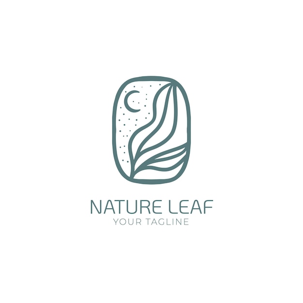 Naturblatt feminine logo-vorlage