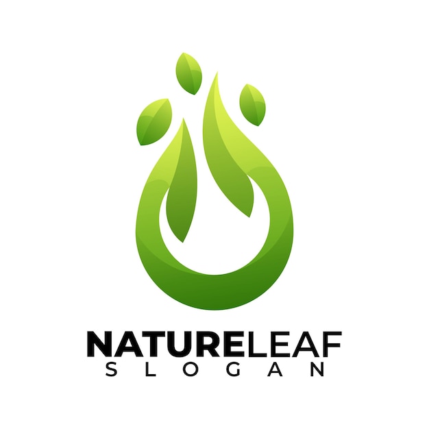 Naturblatt modernes Logo