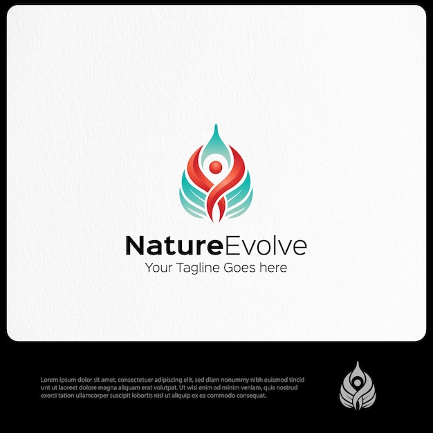 Vektor nature evolve-logo-vorlage