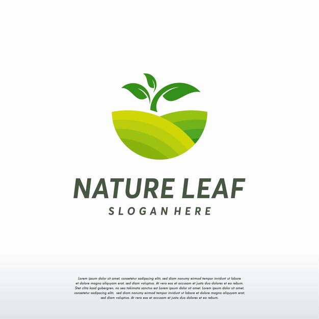 Nature leaf logo entwirft konzeptvektor, landwirtschaftslogo