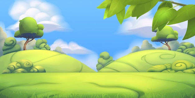 Naturlandschaft. Park. 3d hintergrund