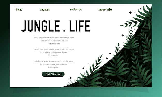 Naturlaubpflanzen für hintergrund- und landingpage-design-set-bundle