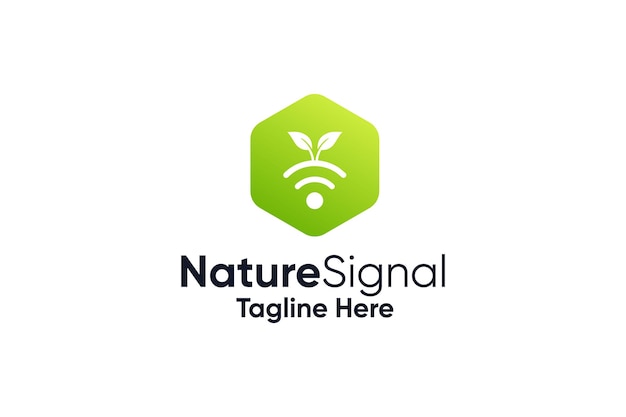 Vektor natursignal-kräuter-logo-design-geschäft