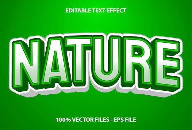 Naturtexteffekt mit grünem Hintergrund mit Farbverlauf Bearbeitbare Texteffekte für Vorlagen