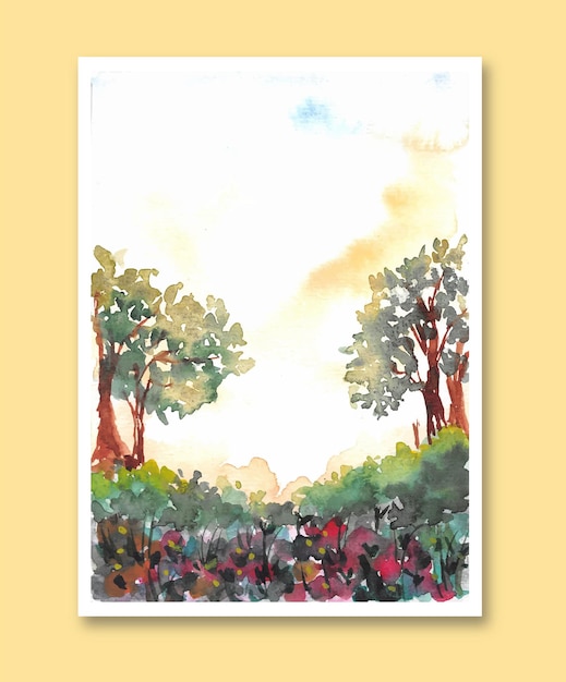 Naturwald aquarellplakat