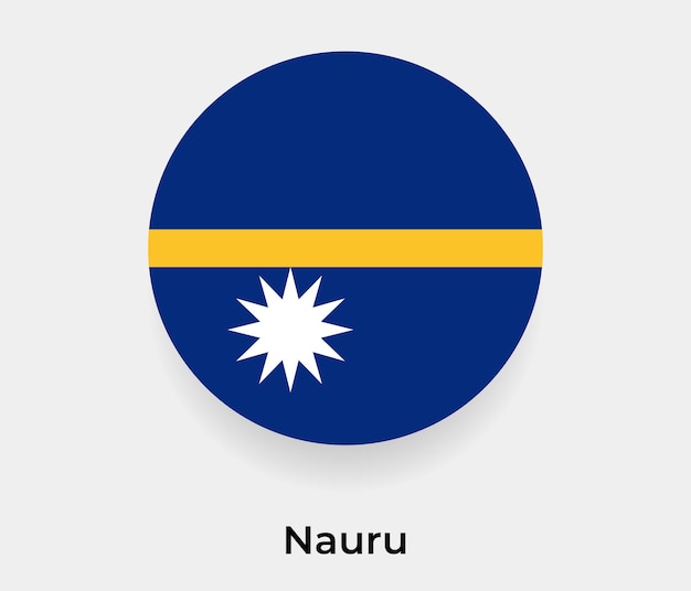 Nauru flagge blase kreis runde form symbol vektor illustration